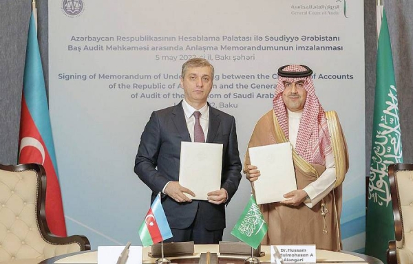 President of the Saudi General Bureau for Auditing Dr. Hossam Bin Abdul Mohsen Al-Angari signed here Friday a memorandum of understanding with the Chairman of the Chamber of Accounts of Azerbaijan, Vugar Gulmammadov to enhance cooperation in the field of accounting.