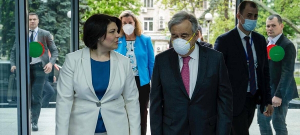 UN Secretary-General António Guterres meets with Prime Minister Natalia Gavrilița of Moldova.
