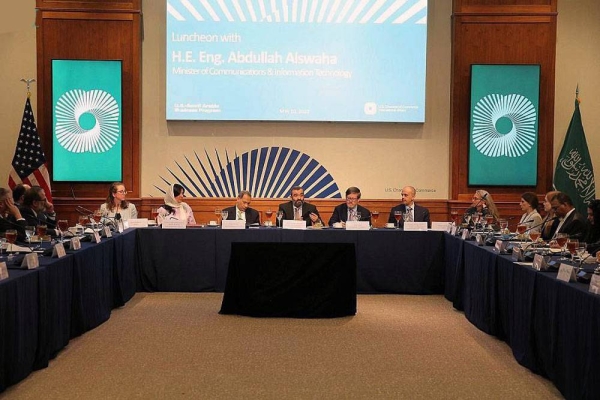 Minister of Communications and Information Technology Eng. Abdullah Al-Swaha on Tuesday reviewed the investment opportunities available for investors and for a number of executives of major American companies in the fields of technology, space, research, development and innovation.

