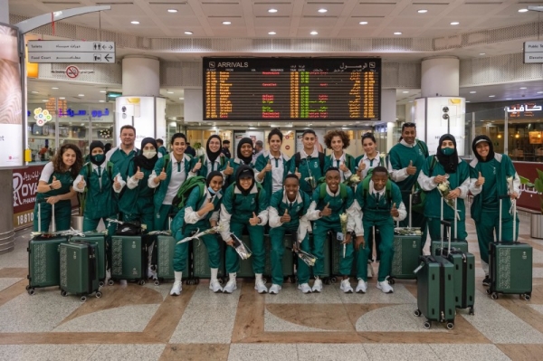 The women's futsal team arrived on Kuwait on Wednesday