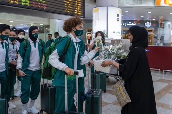 The women's futsal team arrived on Kuwait on Wednesday