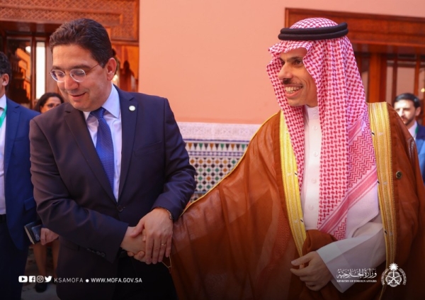 Foreign Minister Prince Faisal Bin Farhan met with Moroccan Minister of Foreign Affairs Nasser Bourita.