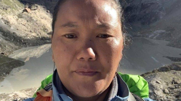 Lhakpa Sherpa on her way to Everest for the tenth time.