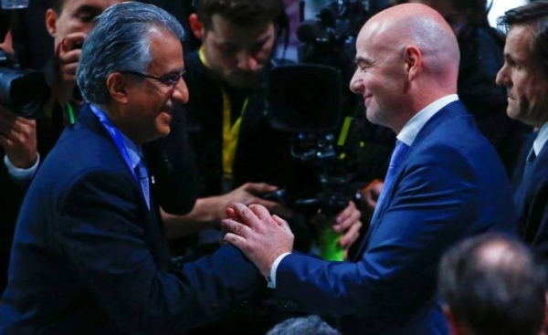 Shaikh Salman also pledged Asia's support for Gianni Infantino's re-election bid as FIFA president.