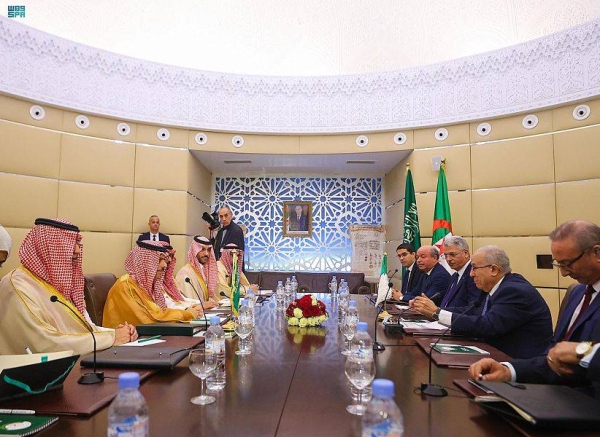 The third session of the Saudi-Algerian Political Consultations Committee underway in Algiers.