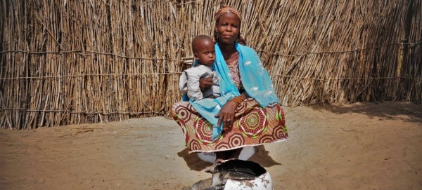 Amarcia, is one of the 1.5 million people who have been displaced in Niger by conflict in the central Sahel region.