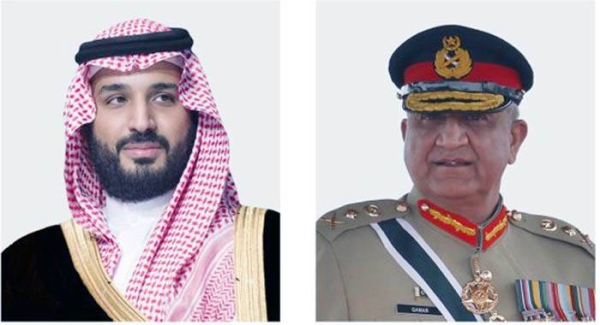 Crown Prince receives phone call from Pakistani Army chief