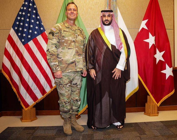 Prince Khalid and the Commander US Central Command reviewed the historical relations between the two friendly countries.