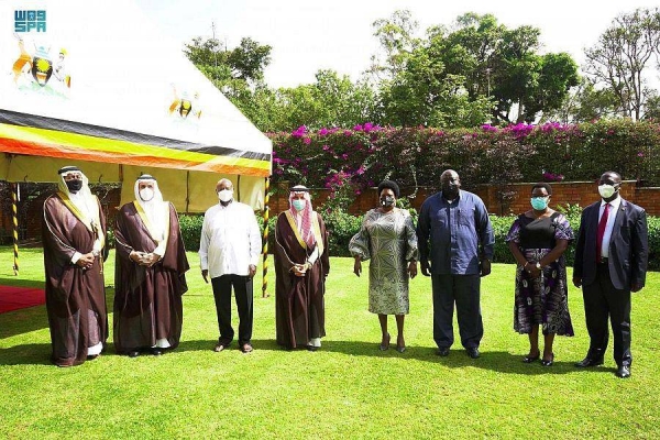 President Museveni of Uganda receives Royal Court Advisor Ahmed bin Abdulaziz Qattan in Kampala.