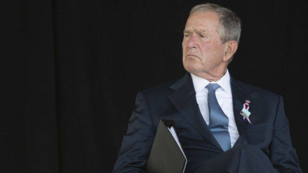 George W Bush at an event marking the 11 September attacks last year.