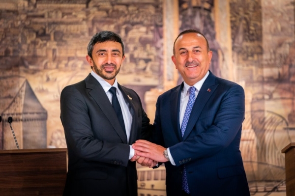 The two ministers underlined the importance of strengthening efforts to achieve peace, stability and development in the region. — WAM