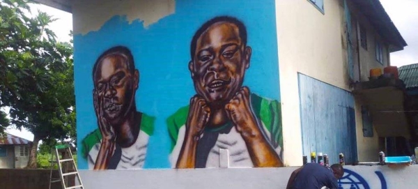 Murals have been painted in Haiti, in key migrant departure points warning of the dangers at sea. — courtesy IOM