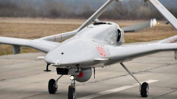 A Turkish-made Bayraktar TB2 drone.