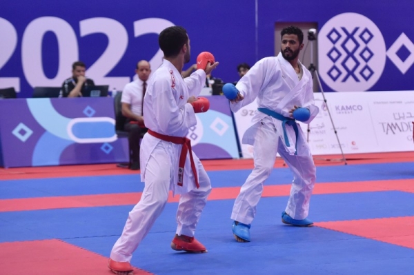 Sultan Al-Zahrani claimed the gold in the karate combat competition under 75 kg after defeating Kuwait’s Omar Al-Janaei 4-2 and Oman’s Muhammad Al-Kindi 4-0.