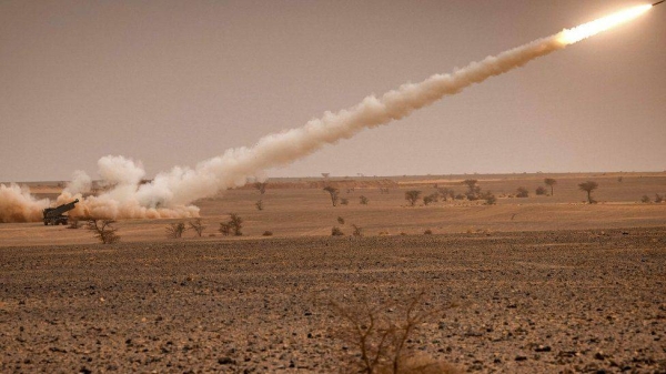 A US-made M142 HIMARS rocket launcher takes part in military exercises last year.