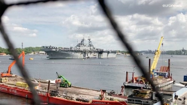 US warship are in Stockholm for the NATO naval drill.