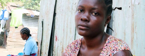 
Agnes-Josephine Kenderman at home with her mother in Liberia. — courtesy Helen Mayelle/Spotlight Initiative Liberia