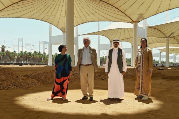 Curatorial Team from left to right Sumayya Vally, Dr. Julian Raby, Dr. Saad Alrashid, Dr. Omniya Abdel Barr, Diriyah Bienna.