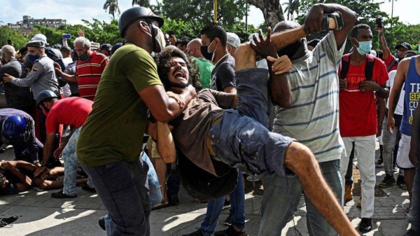 Thousands of Cubans joined the rare anti-government protests in July 2021.