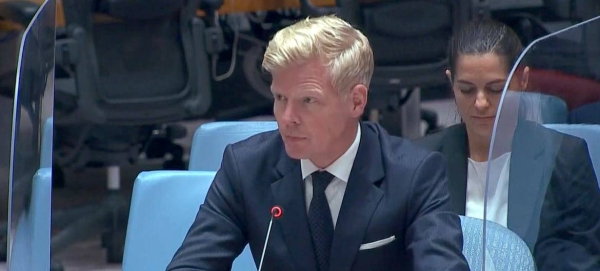 Hans Grundberg, Special Envoy of the Secretary-General for Yemen, briefs the Security Council meeting on the situation in the Middle East (Yemen).