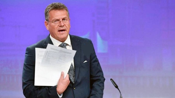 European Commissioner for Inter-institutional Relations and Foresight Maros Sefcovic.