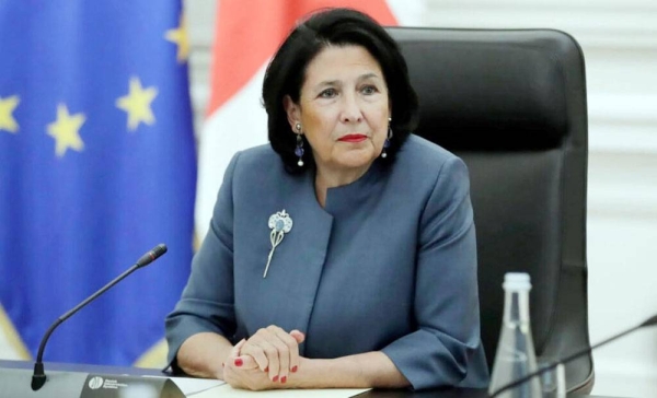 File photo of Georgian President Salome Zourabichvili.