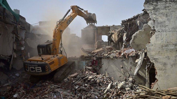 

A bulldozer is being used to demolish the residence of Javed Ahmed, a local leader who was allegedly involved in recent protests against Bharatiya Janata Party (BJP) former spokeswoman Nupur Sharma.
