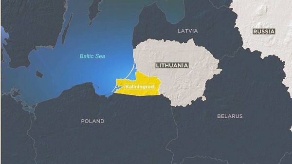 Map showing location of Russian exclave Kaliningrad. — courtesy Euronews