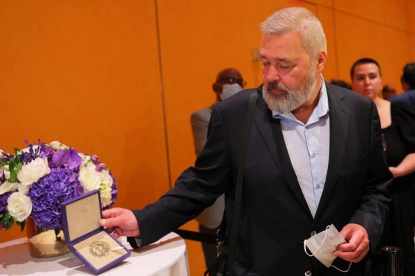 Dmitry Muratov was co-awarded the peace prize in 2021 for defending freedom of expression in Russia.