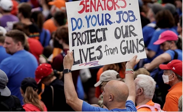 Thousands joined gun control rallies across the US. 
