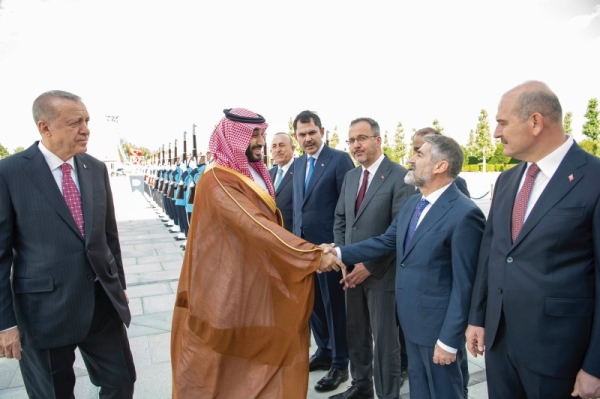 Crown Prince Mohammed Bin Salman, deputy premier and minister of defense, arrived in Turkey on Wednesday where was welcomed by the Turkish President Recep Tayyip Erdogan.