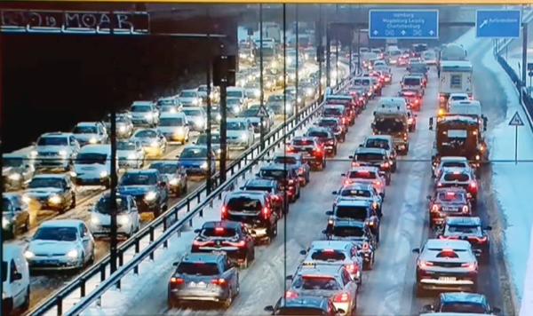 Cars driving in Germany.