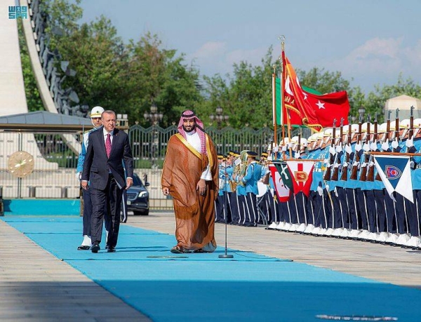 Saudi Arabia’s Crown Prince Mohammed Bin Salman, deputy premier and minister of defense, and Turkish President Recep Tayyip Erdogan emphasized the herald of a new era of cooperation in the entire gamut of bilateral ties, including political, economic, military, security, and cultural spheres.