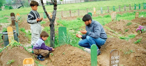 UN Human Rights Chief Michelle Bachelet listens to a mother of Srebrenica, Bosnia and Herzegovina. — courtesy OHCHR