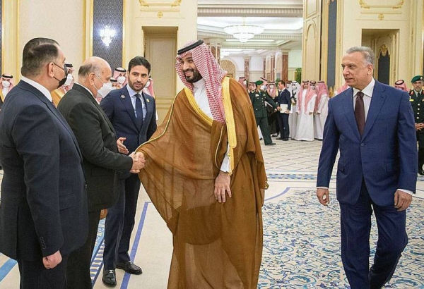 Crown Prince Mohammed Bin Salman bin Abdulaziz, Crown Prince, Deputy Prime Minister and Minister of Defense received Saturday at the Royal Court at Al-Salam palace the Iraqi Prime Minister Mustafa Al-Kadhimi.