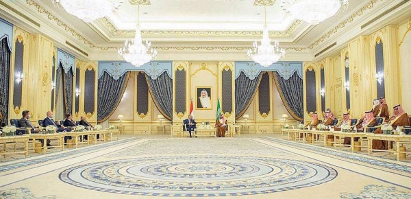 Crown Prince Mohammed Bin Salman bin Abdulaziz, Crown Prince, Deputy Prime Minister and Minister of Defense received Saturday at the Royal Court at Al-Salam palace the Iraqi Prime Minister Mustafa Al-Kadhimi.