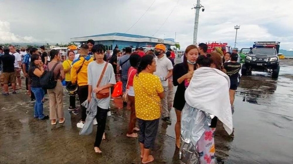 Ferry survivors were brought to Leyte Island on Sunday. — courtesy Philippine Coast Guard
