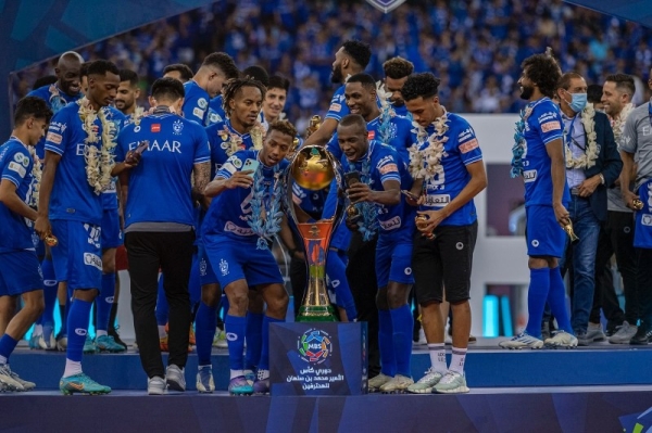 Al-Hilal stormed past Al-Faisaly 2-1 to lift the third Saudi Professional League (SPL), or MBS League, title in a row winning a fierce encounter held at King Fahd Stadium here on Monday evening.