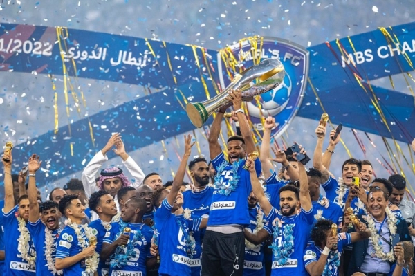 Al-Hilal stormed past Al-Faisaly 2-1 to lift the third Saudi Professional League (SPL), or MBS League, title in a row winning a fierce encounter held at King Fahd Stadium here on Monday evening.