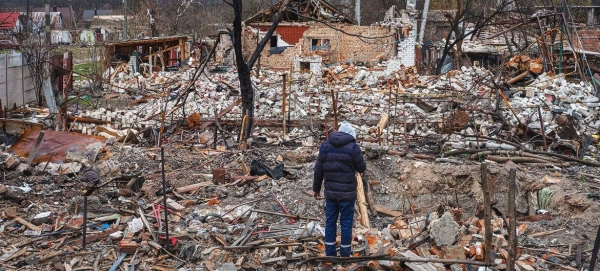 IOM staff are carrying out needs assessments in Trostianets in the Sumy Region, of northern Ukraine.