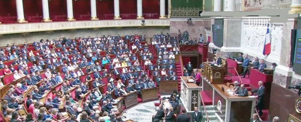 French Prime Minister Elisabeth Borne delivers a speech at the National Assembly, in Paris, France, Wednesday.