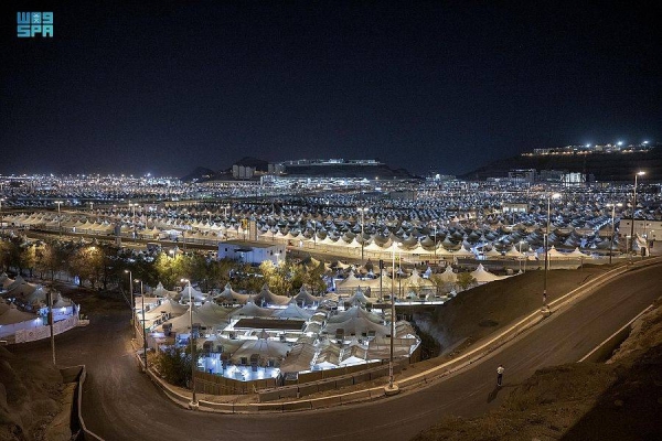 Hundreds of thousands of Hajj pilgrims from all over the world started moving into the tent city of Mina early on Wednesday night after performing the Tawaf Al-Qudum (Tawaf of Arrival) around the Holy Kaaba at the Grand Mosque in Makkah.
