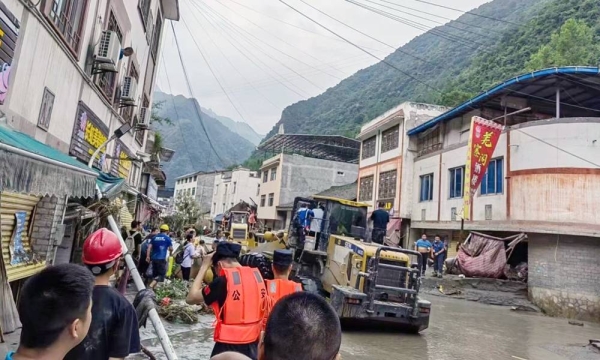 Flood hits Beichuan county, southwest China's Sichuan Province from Friday. — courtesy photo
