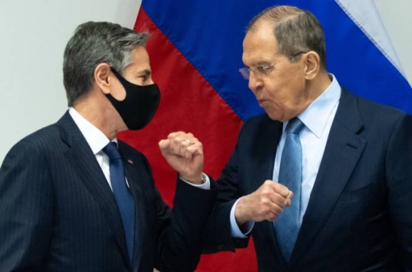 File picture of Russian Foreign Minister Sergei Lavrov and US Secretary of State Antony Blinken.