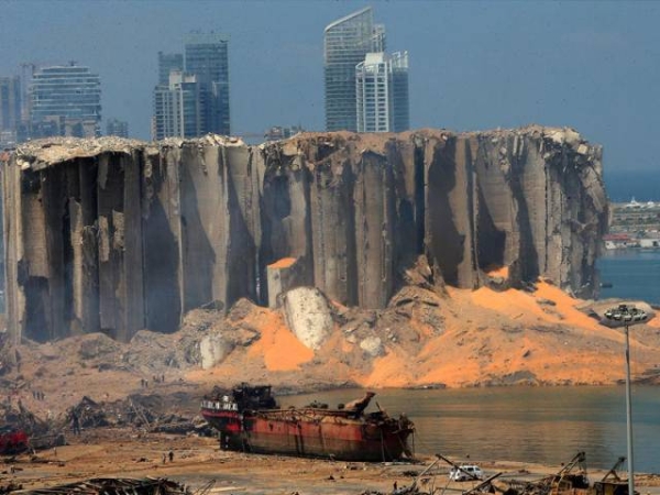 Part of Beirut silo complex collapses