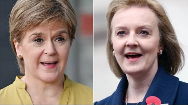 
This combination of pictures shows Scotland's First Minister Nicola Sturgeon (left), and UK Foreign Secretary Liz Truss. — courtesy photo