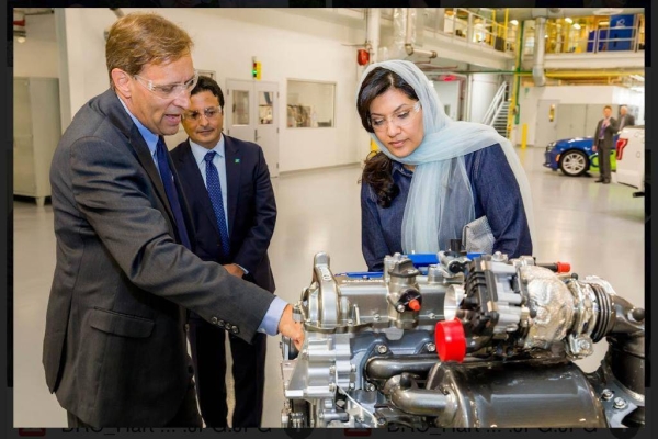 Princess Reema impressed by tour of Aramco Research Center in Detroit