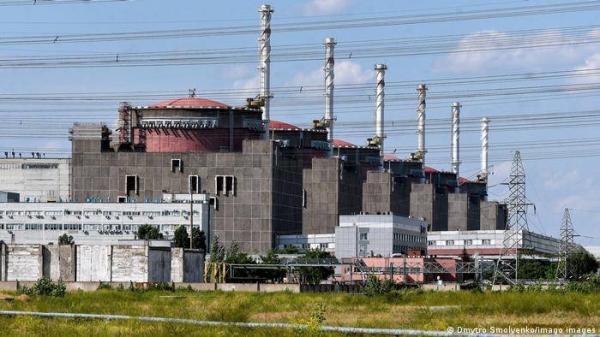 The Zaporizhzhia Nuclear Power Station in Energodar.