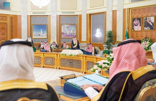 Custodian of the Two Holy Mosques King Salman chaired the Cabinet session at Al-Salam Palace on Tuesday afternoon.