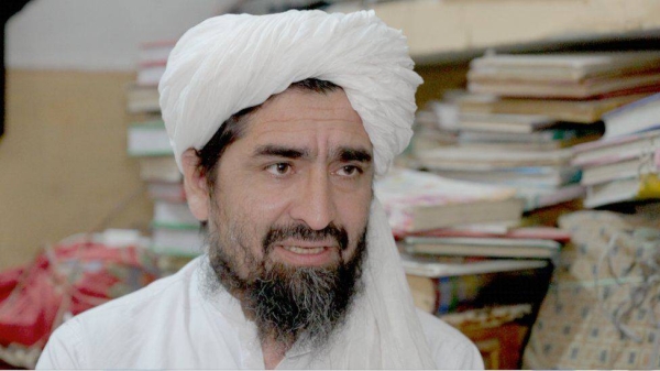 Influential cleric Sheikh Rahimullah Haqqani during an interview with the BBC in May this year.